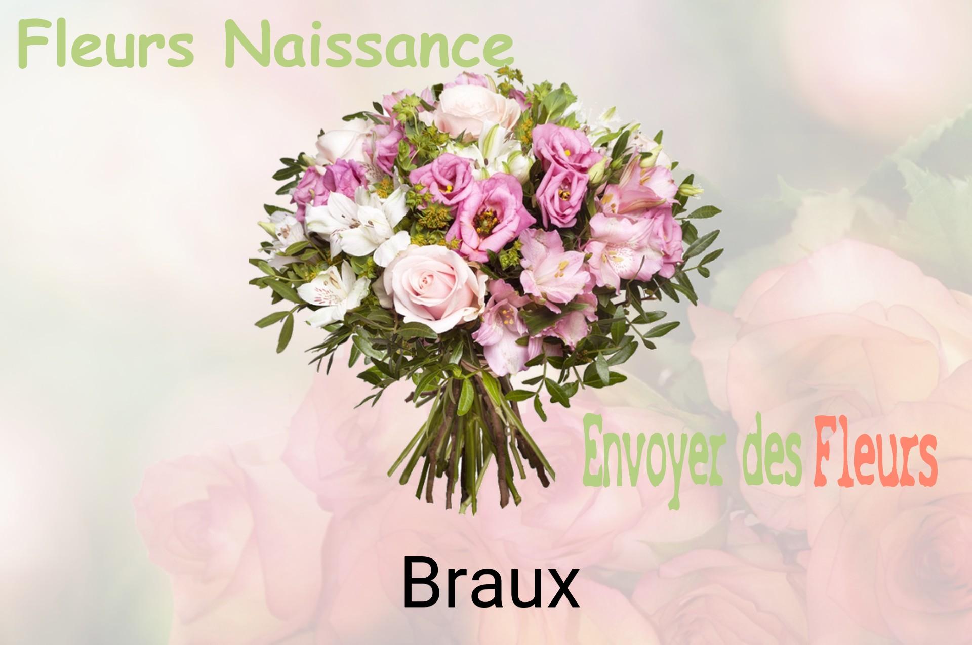 Bouquet de fleurs de naissance livré à Braux