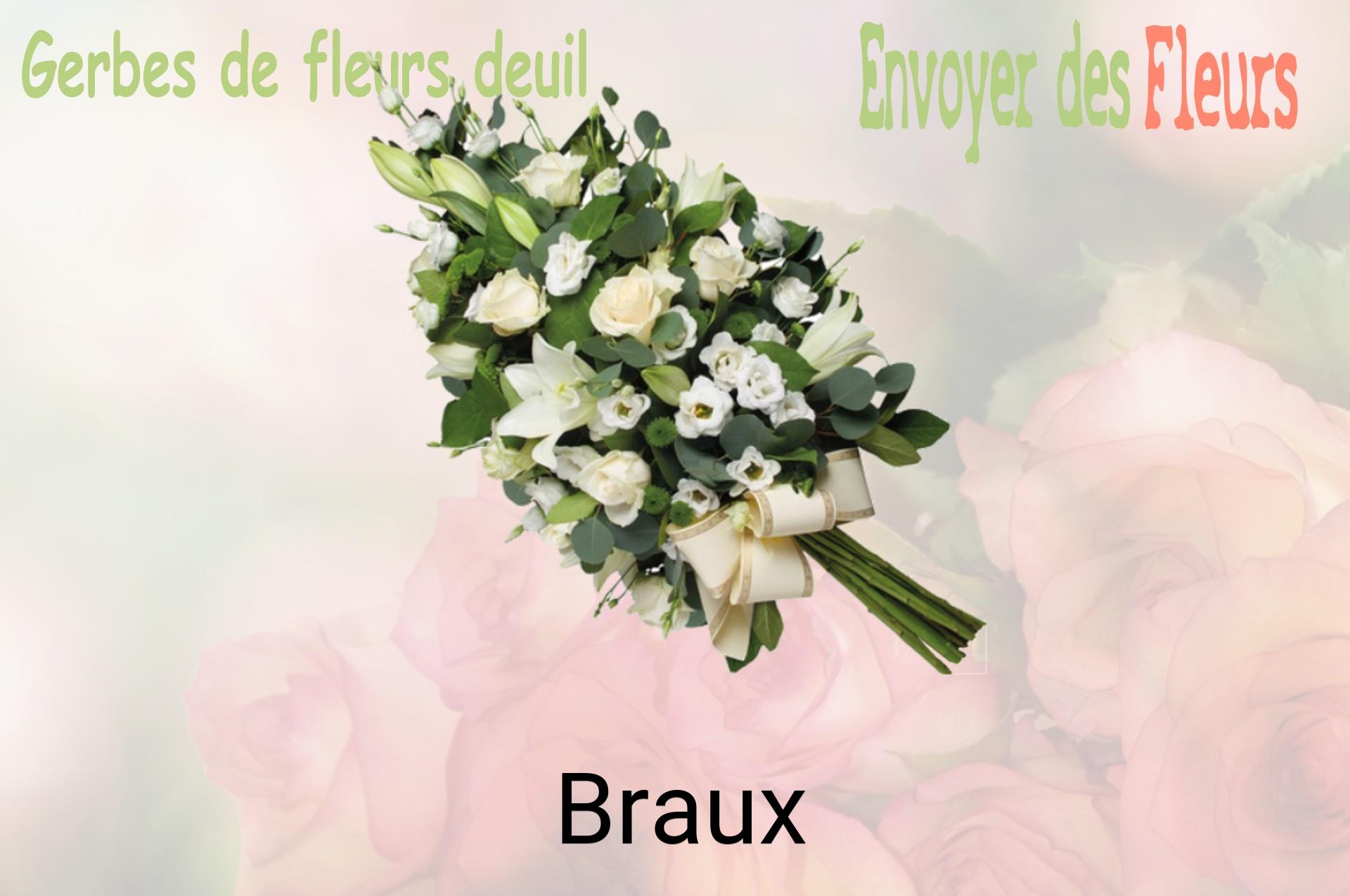 Gerbe de fleurs de deuil livrée à Braux